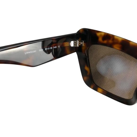 Loewe Sunglasses Women Tortoiseshell Frame Gold Trim Cat Eye Retro Acetate Italy - Picture 5 of 8